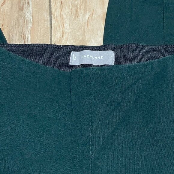 Everlane, side zip skinny pants stretchy waist, women’s size 4, hunter green - Picture 3 of 5